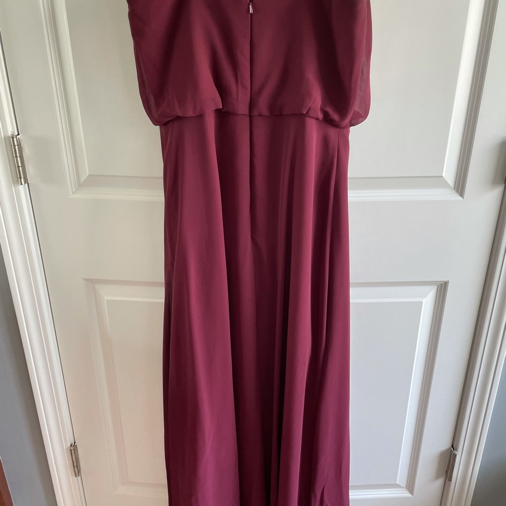 Bill Levkoff bridesmaid dress in Merlot size 8 - Picture 3 of 6